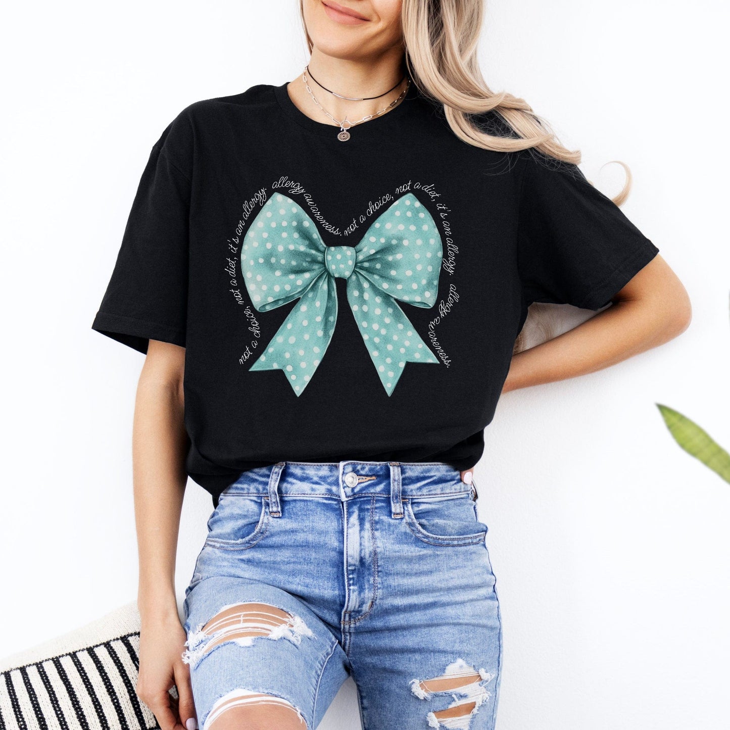 Allergy Awareness Bow Shirt | CMPA Mum & Medical Support Tee