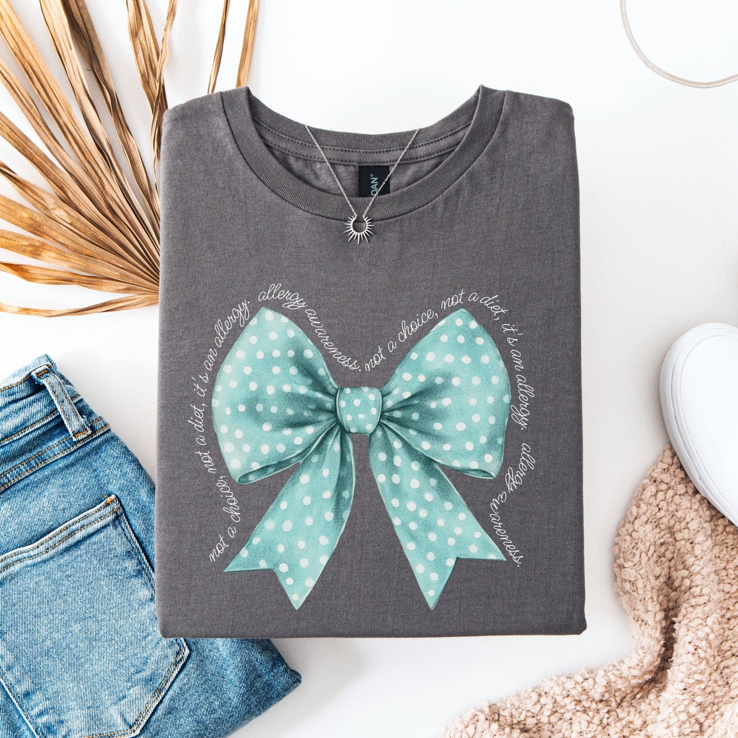 Allergy Awareness Bow Shirt | CMPA Mum & Medical Support Tee