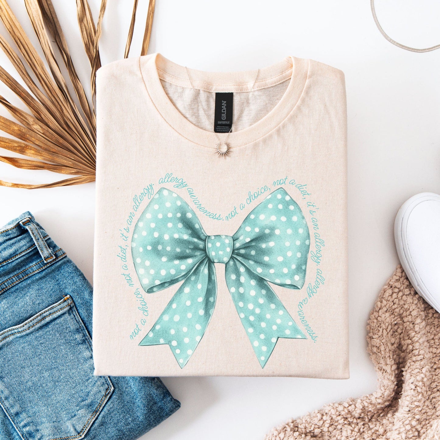 Allergy Awareness Bow Shirt | CMPA Mum & Medical Support Tee