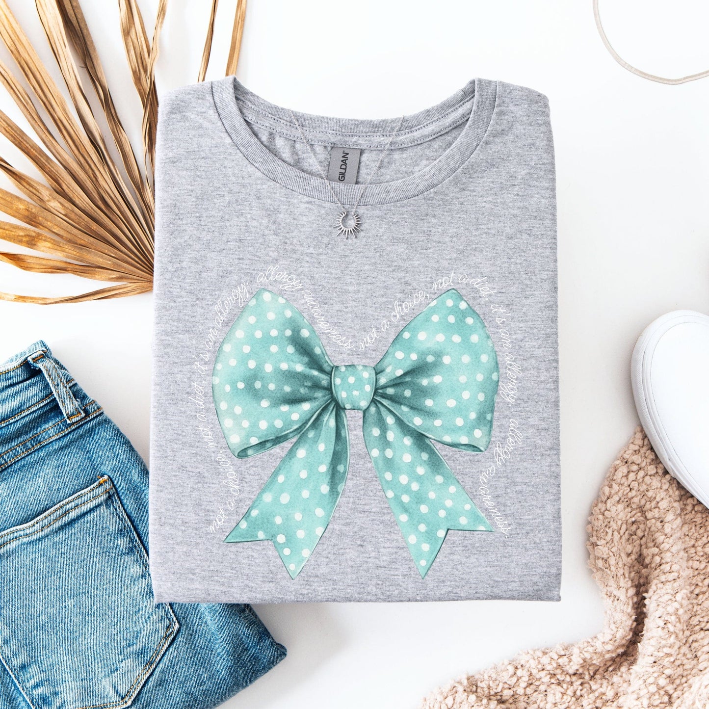 Allergy Awareness Bow Shirt | CMPA Mum & Medical Support Tee