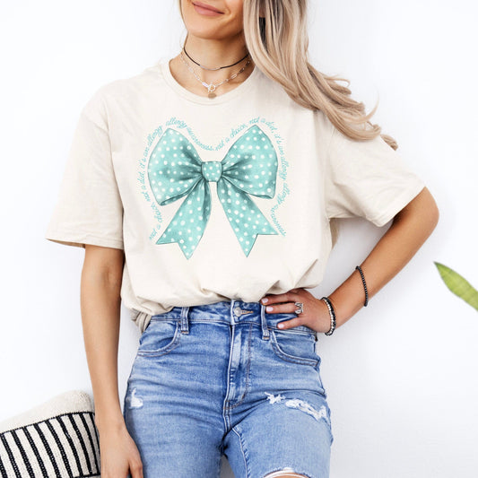 Allergy Awareness Bow Shirt | CMPA Mum & Medical Support Tee