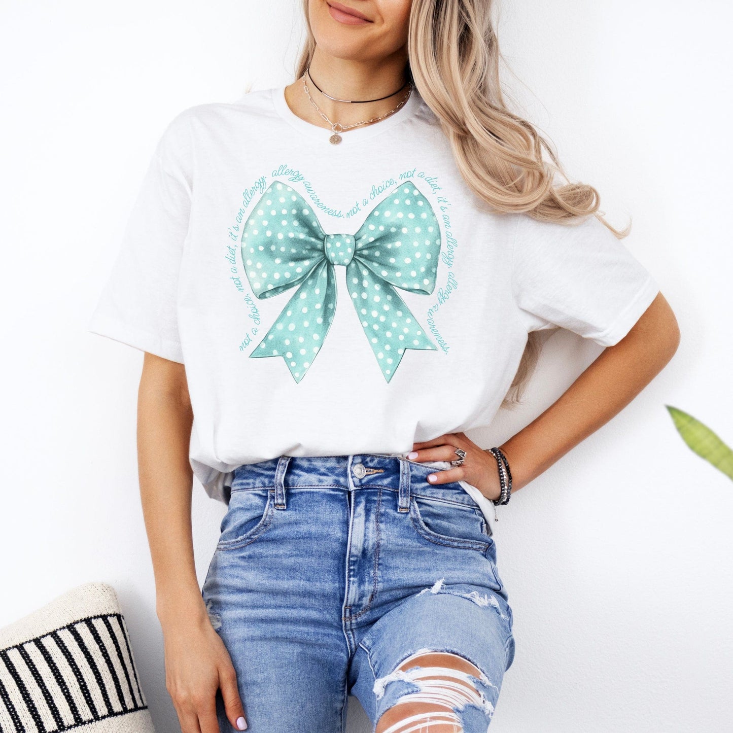 Allergy Awareness Bow Shirt | CMPA Mum & Medical Support Tee