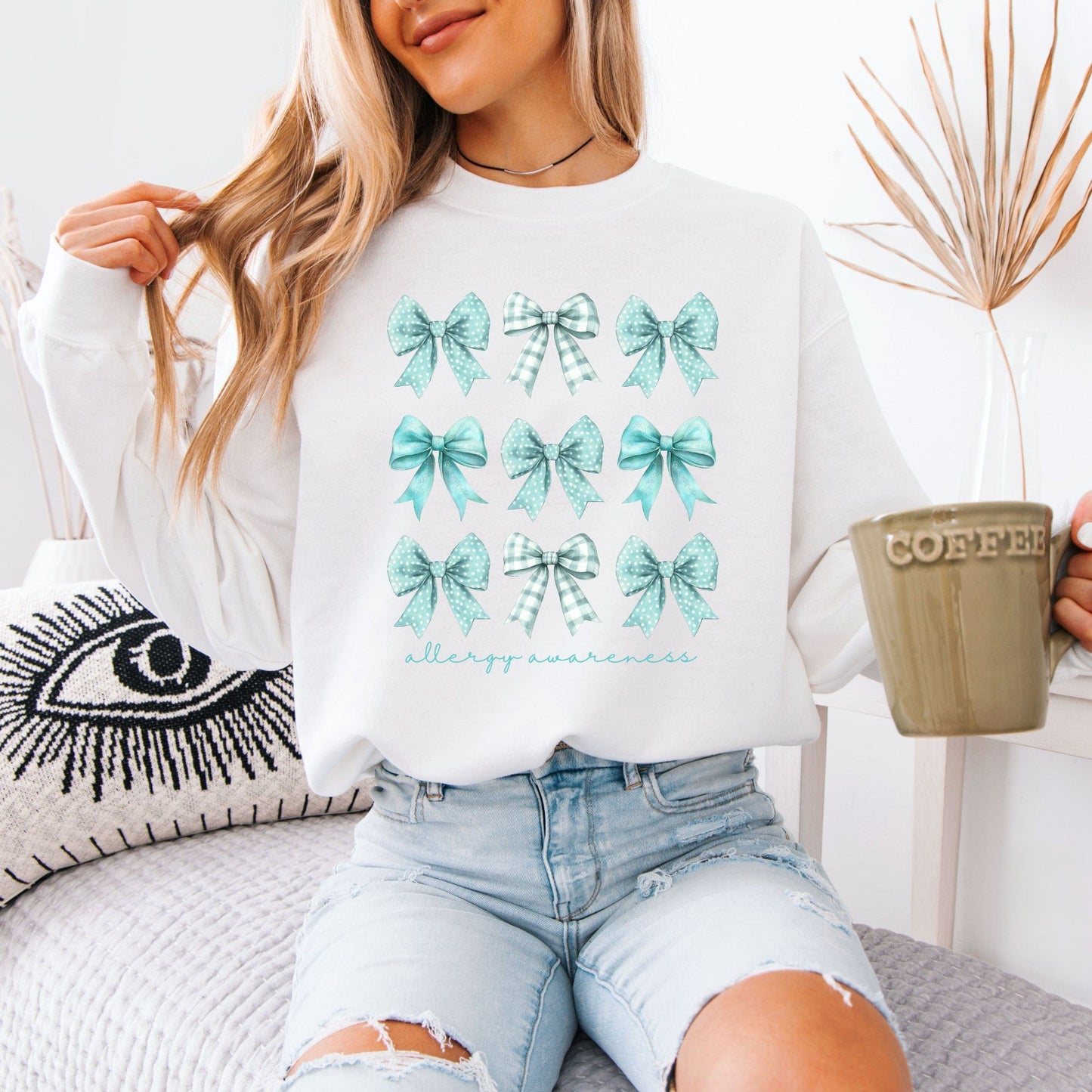 Allergy Awareness Bow Sweatshirt | CMPA & Food Allergy Jumper
