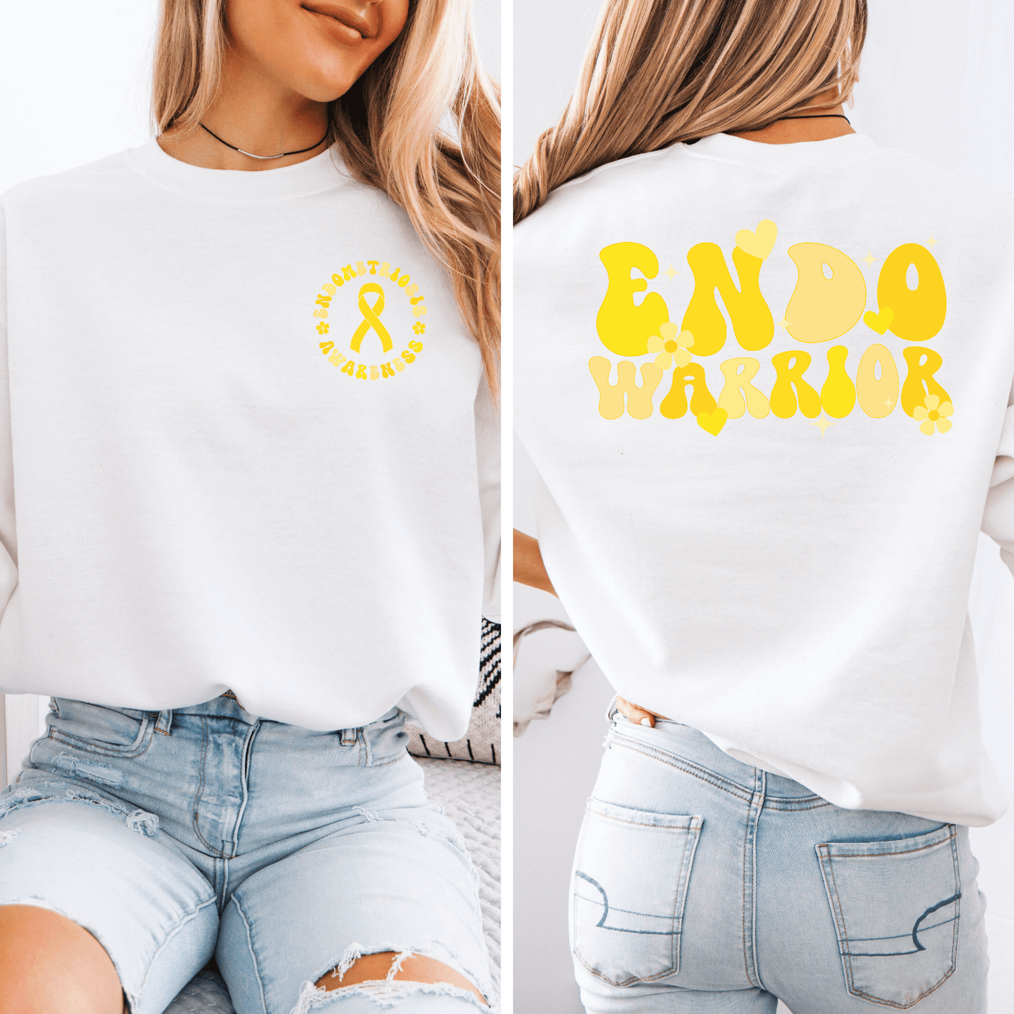 Endo Warrior Sweatshirt |Retro Endometriosis Awareness Jumper