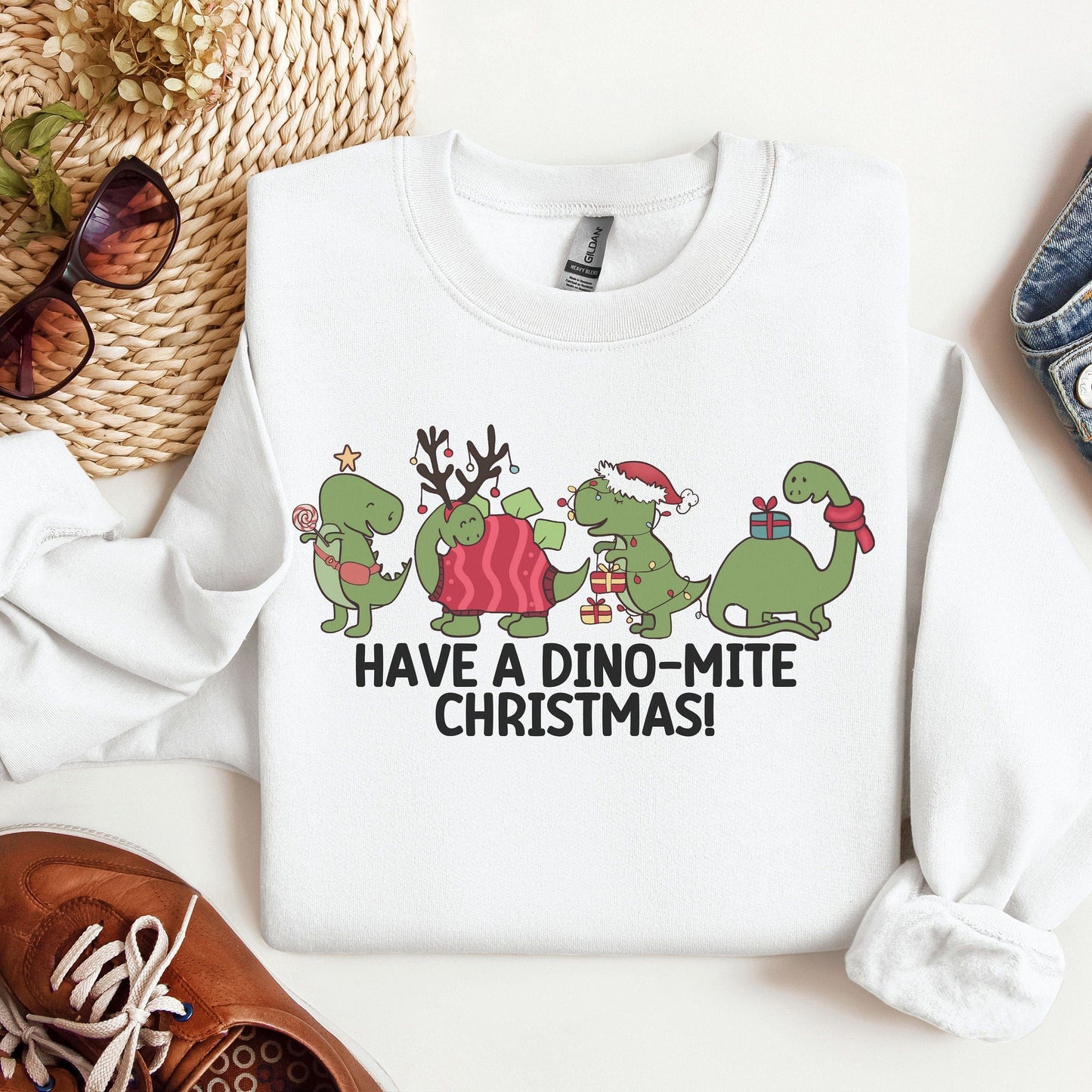 Dinosaur Christmas sweatshirt, trendy christmas sweater, T-rex Christmas Shirt, Boys Christmas Outfit, dinosaur christmas, Tree Rex Shirt