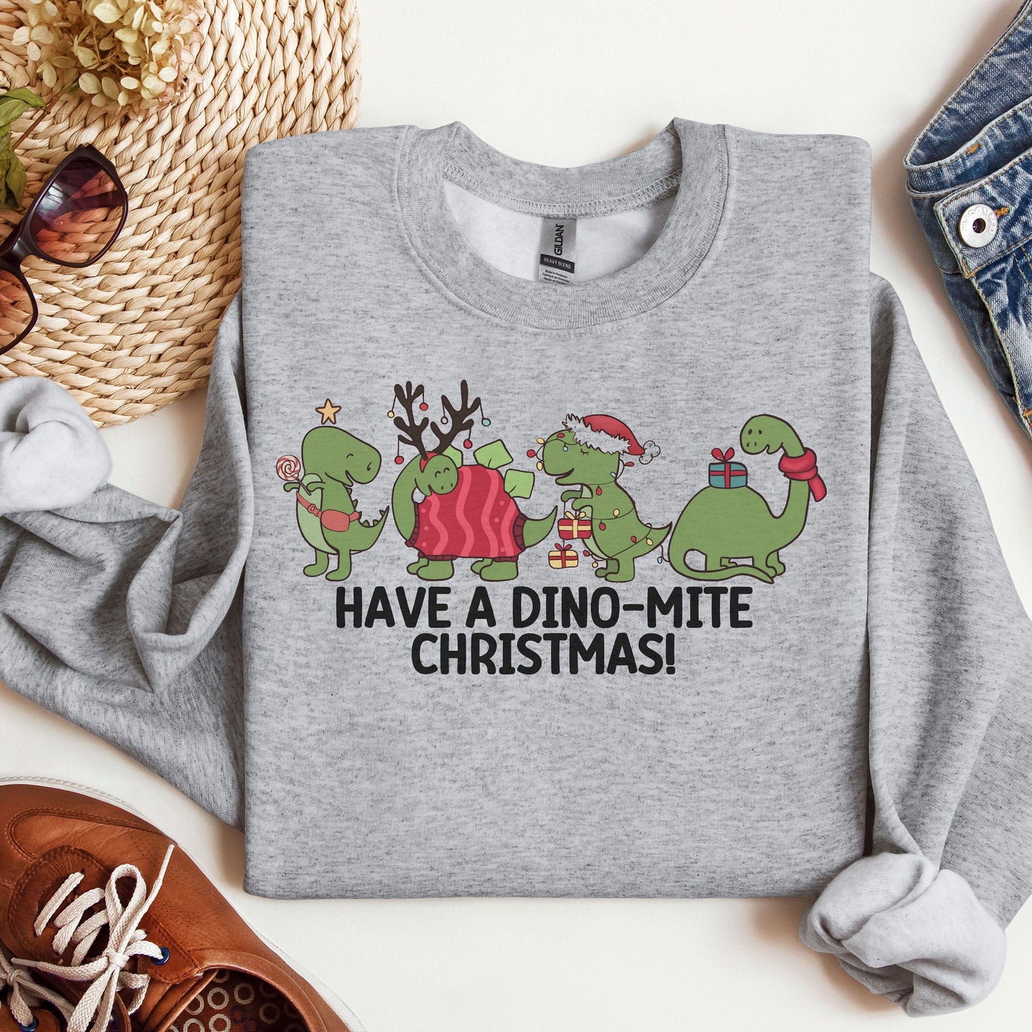 Dinosaur Christmas sweatshirt, trendy christmas sweater, T-rex Christmas Shirt, Boys Christmas Outfit, dinosaur christmas, Tree Rex Shirt