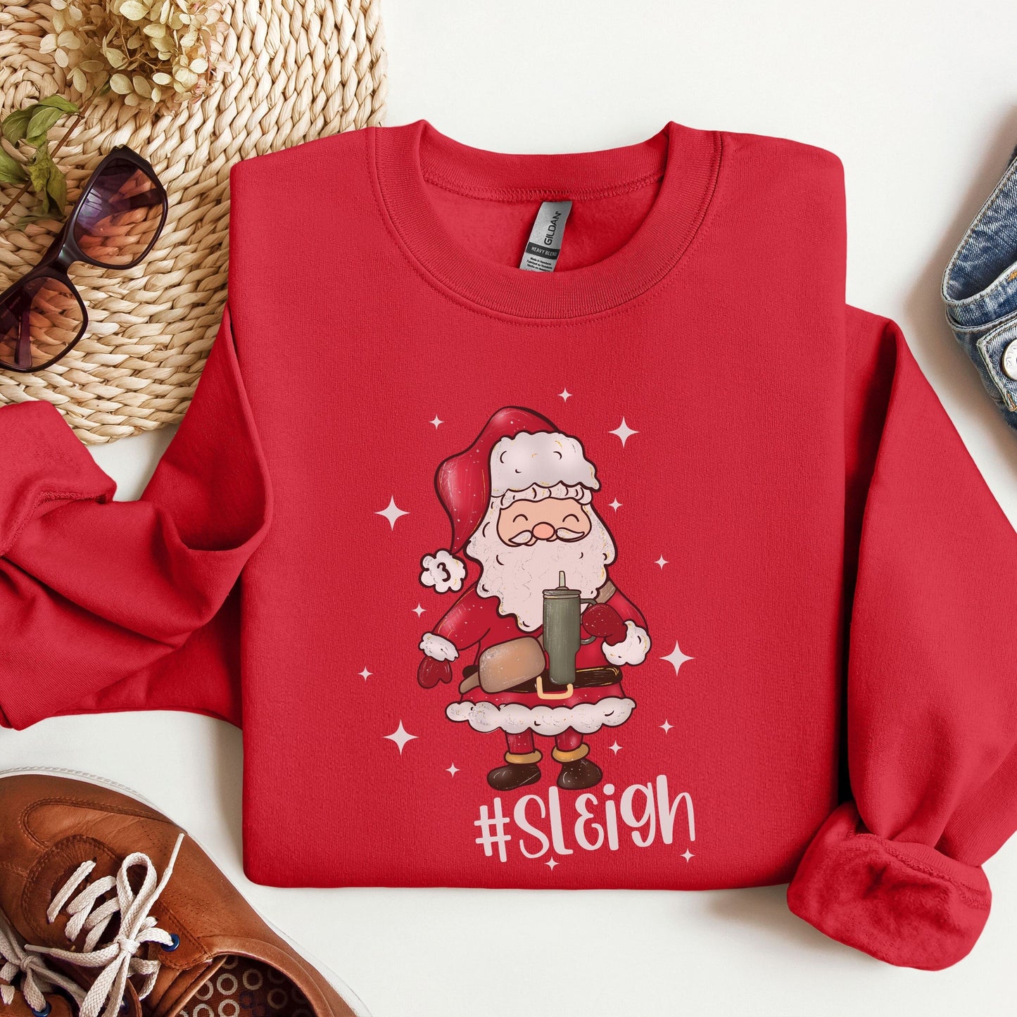 Funny Santa Christmas sweatshirt, christmas sweater, retro christmas sweatshirt, cute christmas pullover, holiday sweater, xmas tee