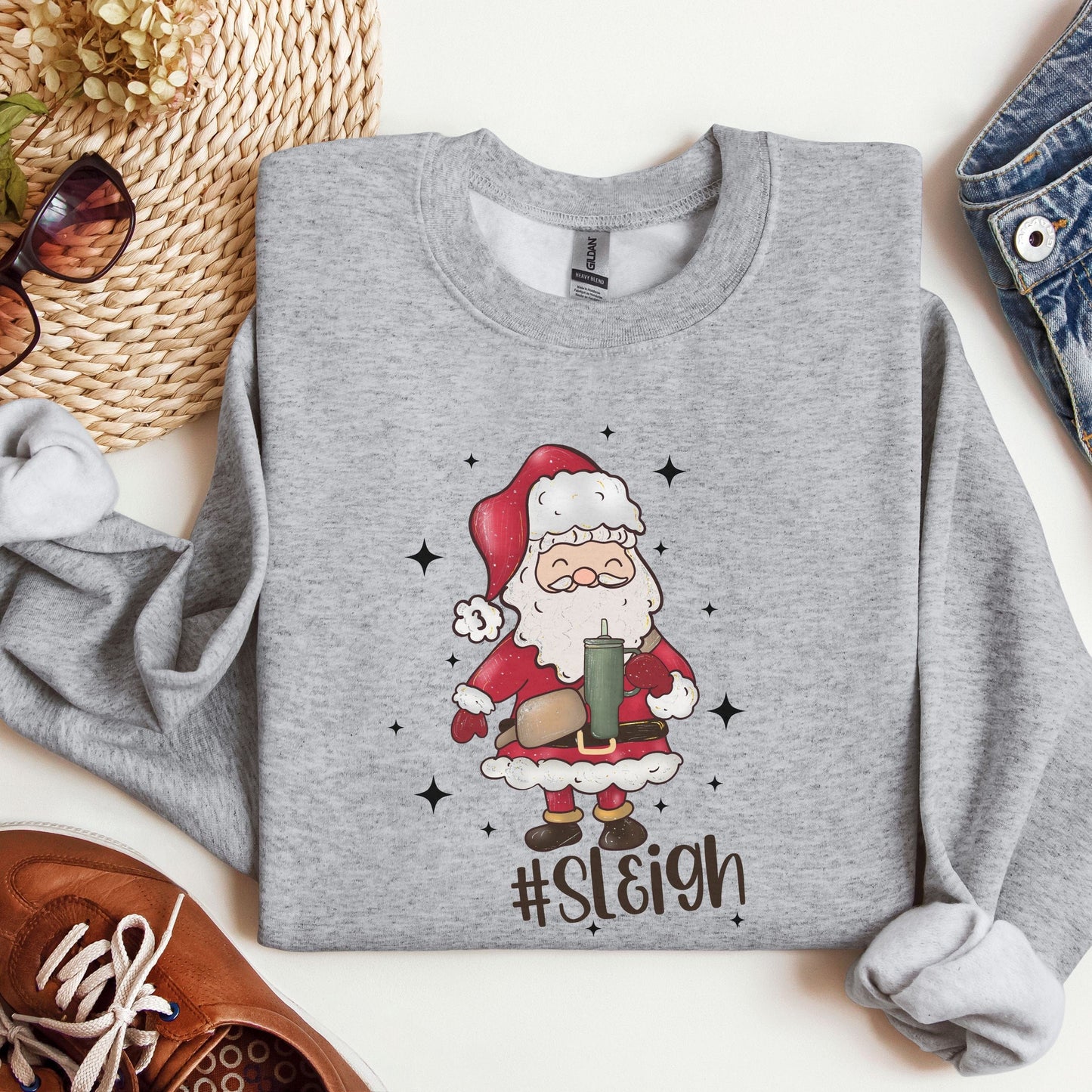 Funny Santa Christmas sweatshirt, christmas sweater, retro christmas sweatshirt, cute christmas pullover, holiday sweater, xmas tee