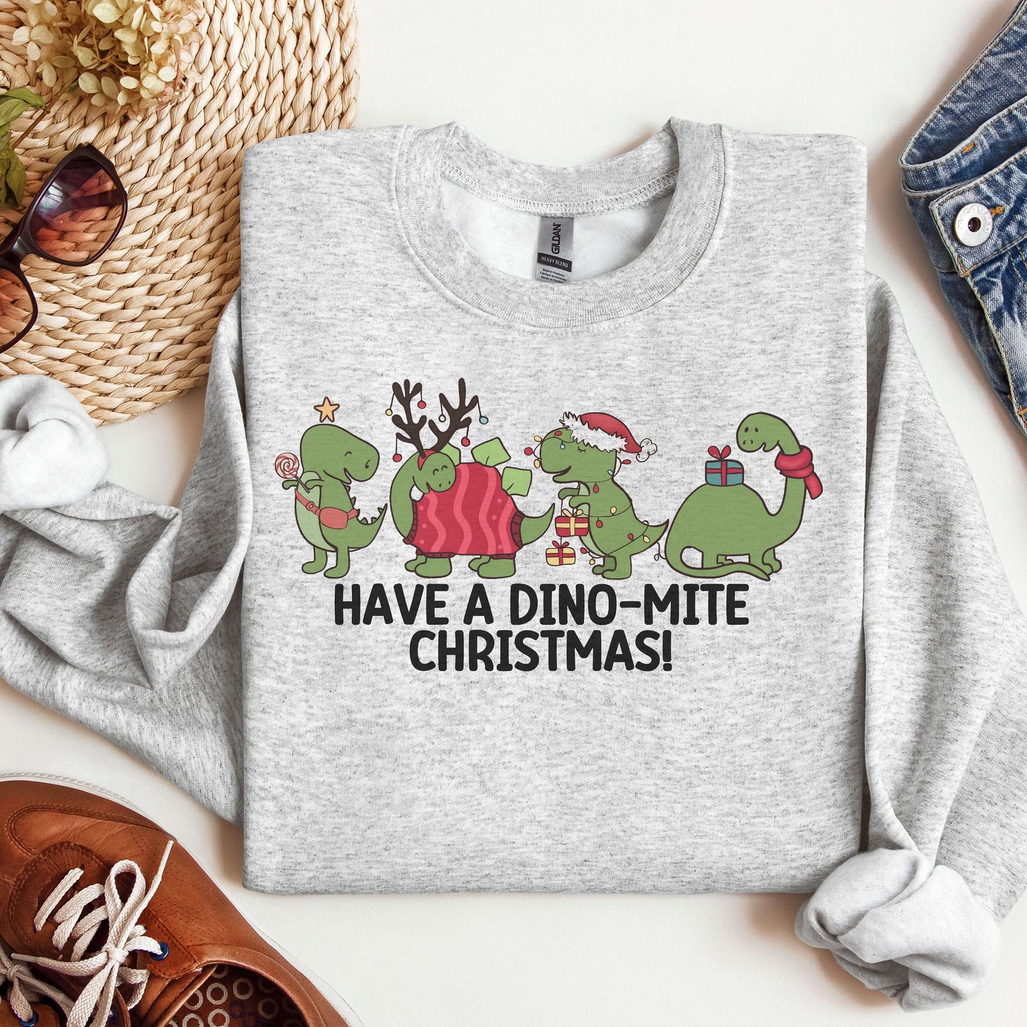 Dinosaur Christmas sweatshirt, trendy christmas sweater, T-rex Christmas Shirt, Boys Christmas Outfit, dinosaur christmas, Tree Rex Shirt
