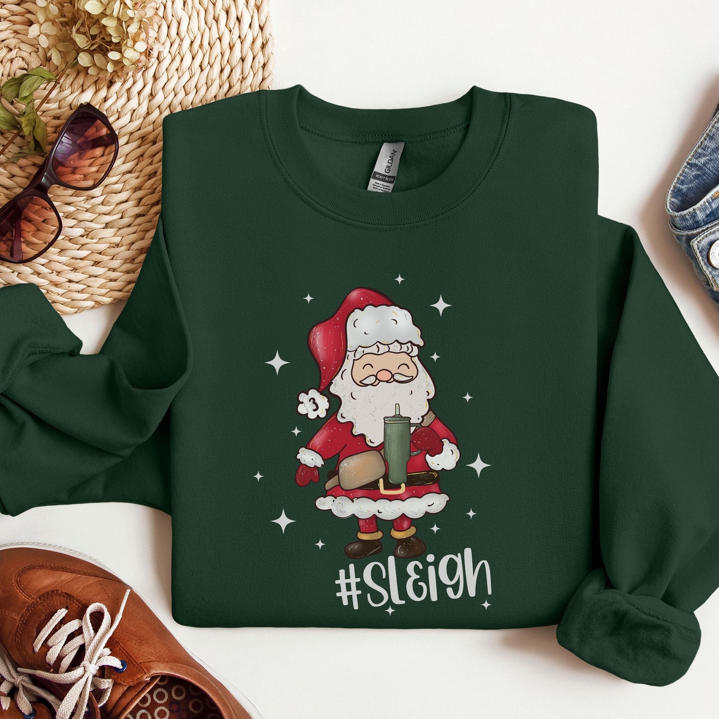 Funny Santa Christmas sweatshirt, christmas sweater, retro christmas sweatshirt, cute christmas pullover, holiday sweater, xmas tee