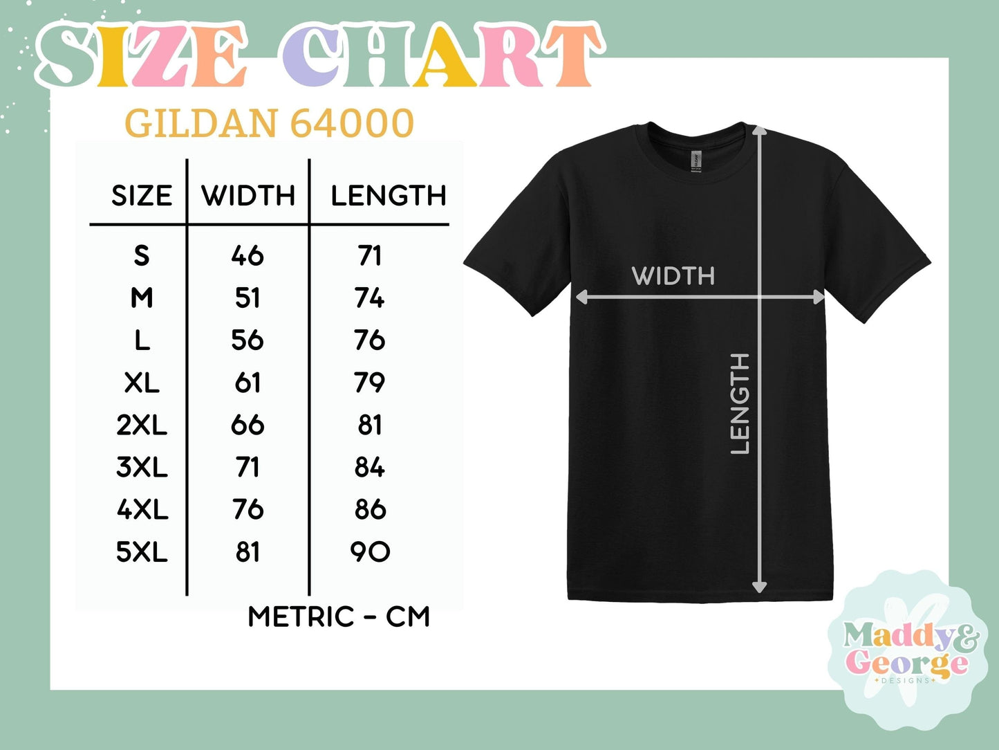 the size chart for a t - shirt with measurements