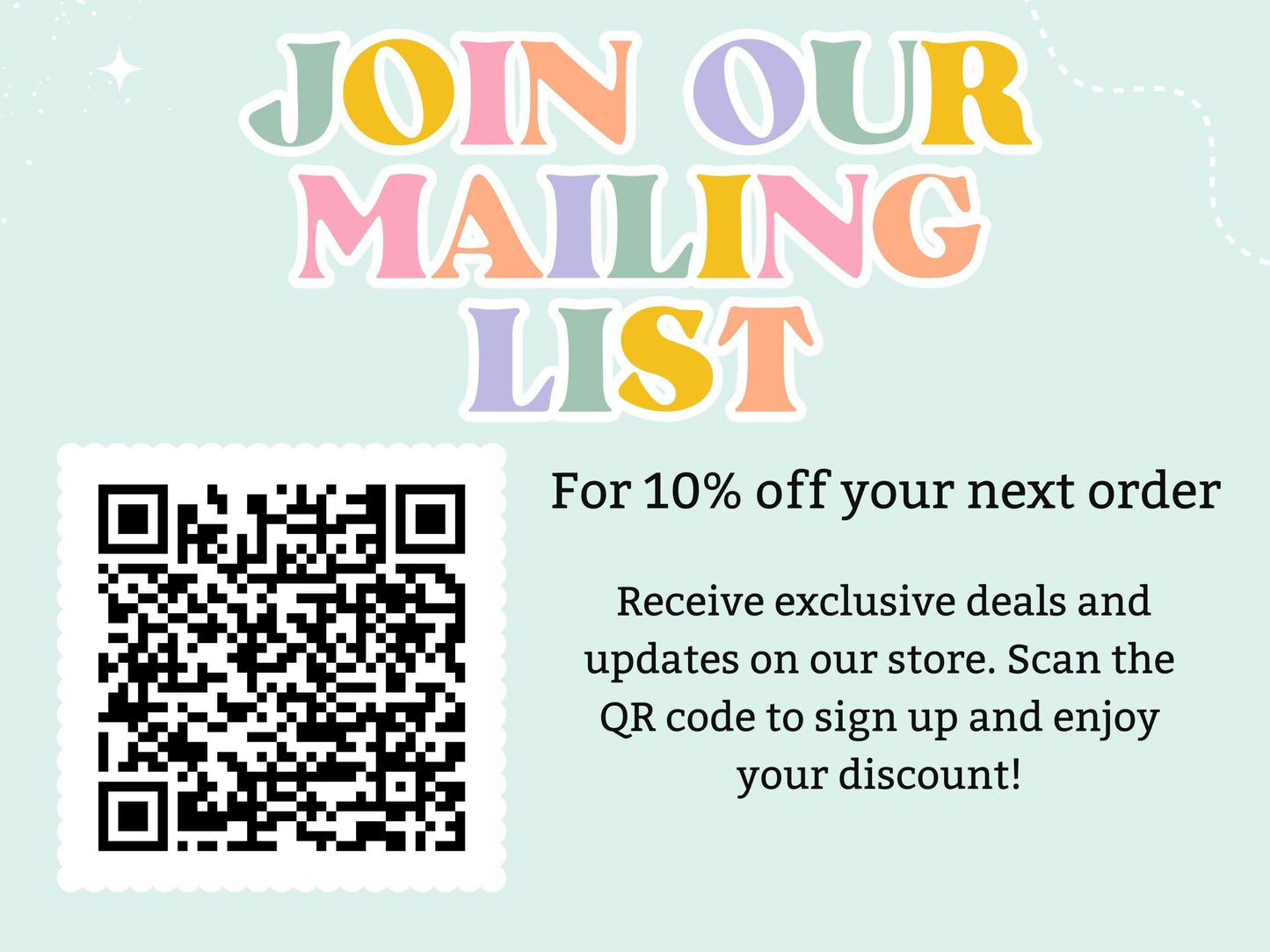 a coup for mailing is shown with a qr code