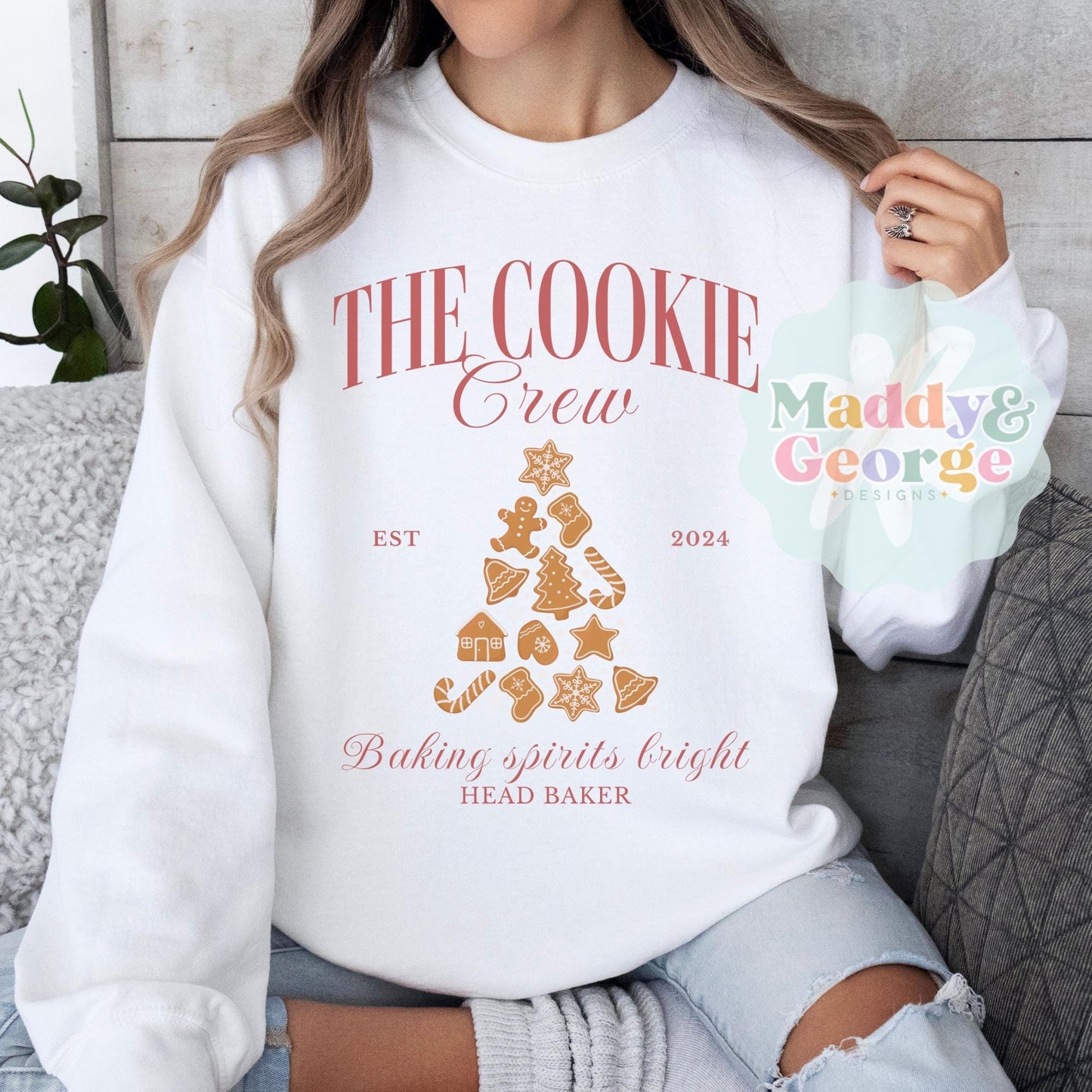 Custom The Cookie Crew Sweatshirt, Christmas Baking Sweater, Matching Family Christmas Shirts, Cookie Baking Crew Tees, Cookie Lover Gifts,
