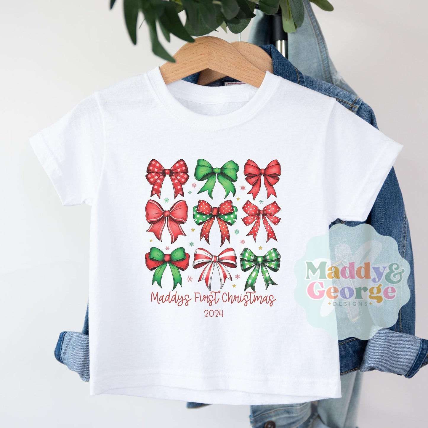 Personalized Christmas Romper, Custom First Christmas Baby Girl Clothes, Christmas Bodysuit, Holiday Baby Outfit, Custom Name Baby Girl Gift