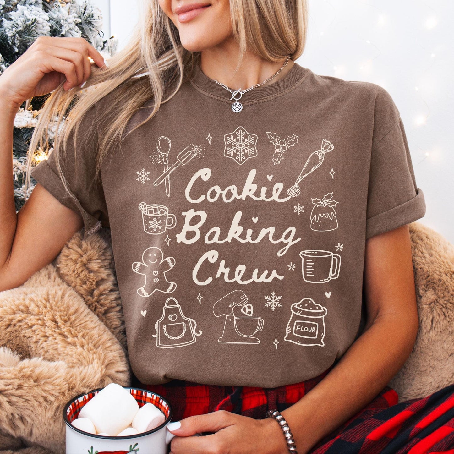 Custom The Cookie Crew Comfort Colors Shirt, Christmas Baking Crew Shirts, Family Christmas Shirt, Matching Family Shirts, Gift for Baker,