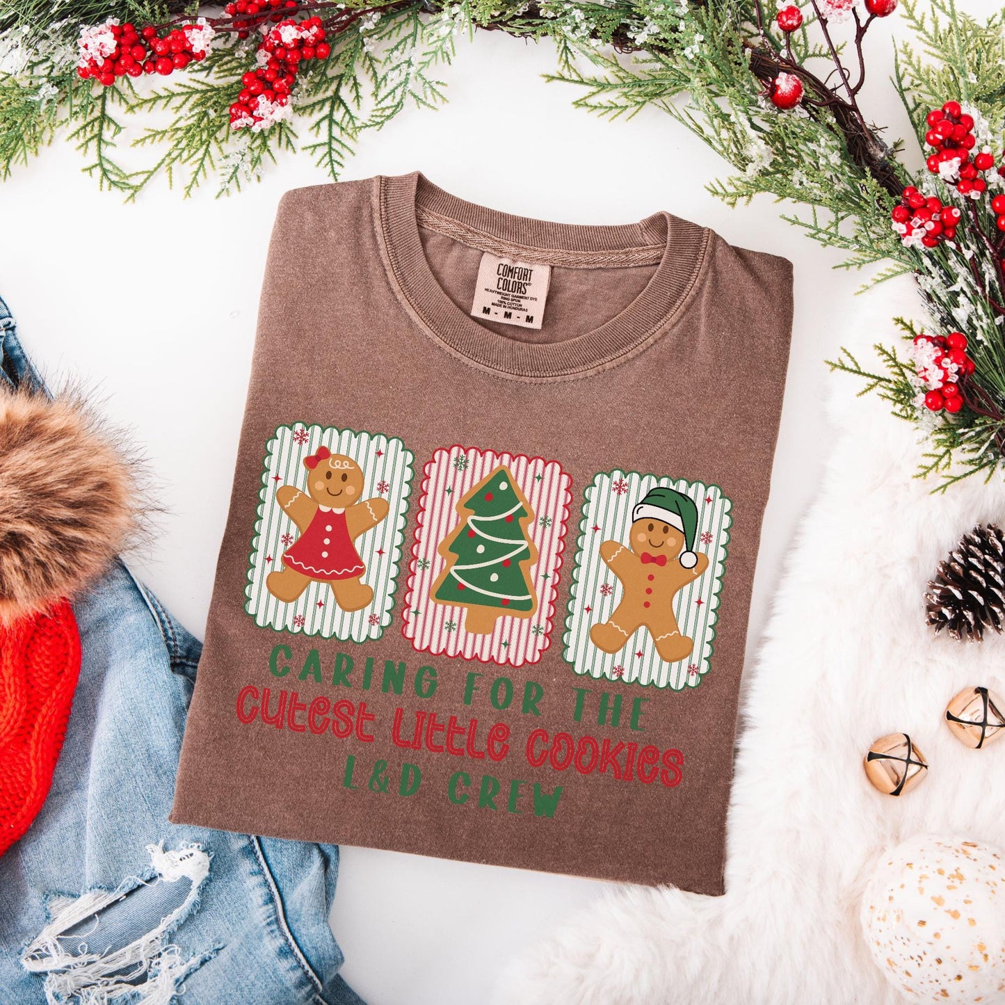 Christmas Labor And Delivery Nurse Comfort Colors Shirt, L&D Nurse Christmas T-Shirt, OB Nurse Christmas Gift, Matching Labor Nurse Tees