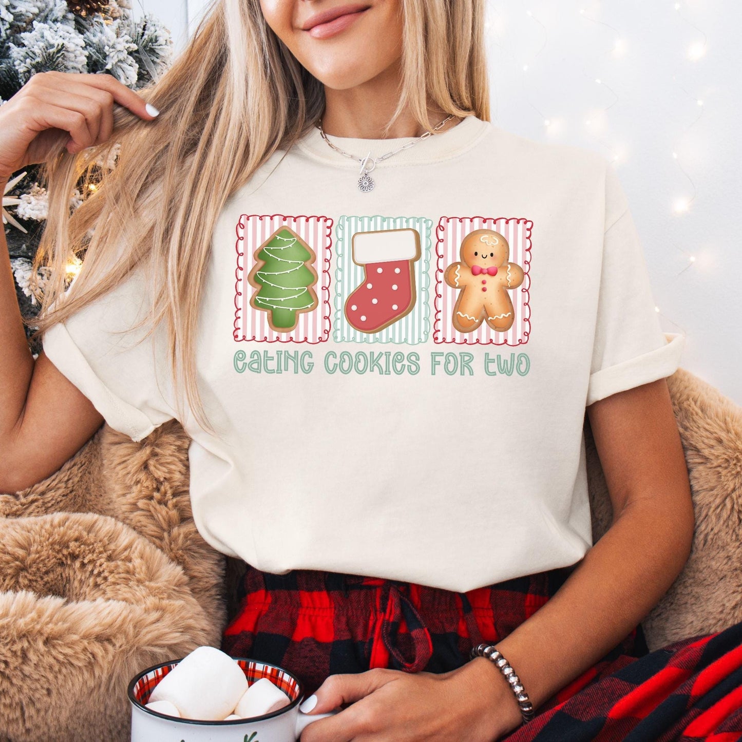 Christmas Pregnancy Announcement Comfort Colors Shirt, Christmas Baby Reveal Tee, Pregnant Holiday TShirt, Gingerbread Cookie Reveal, Xmas
