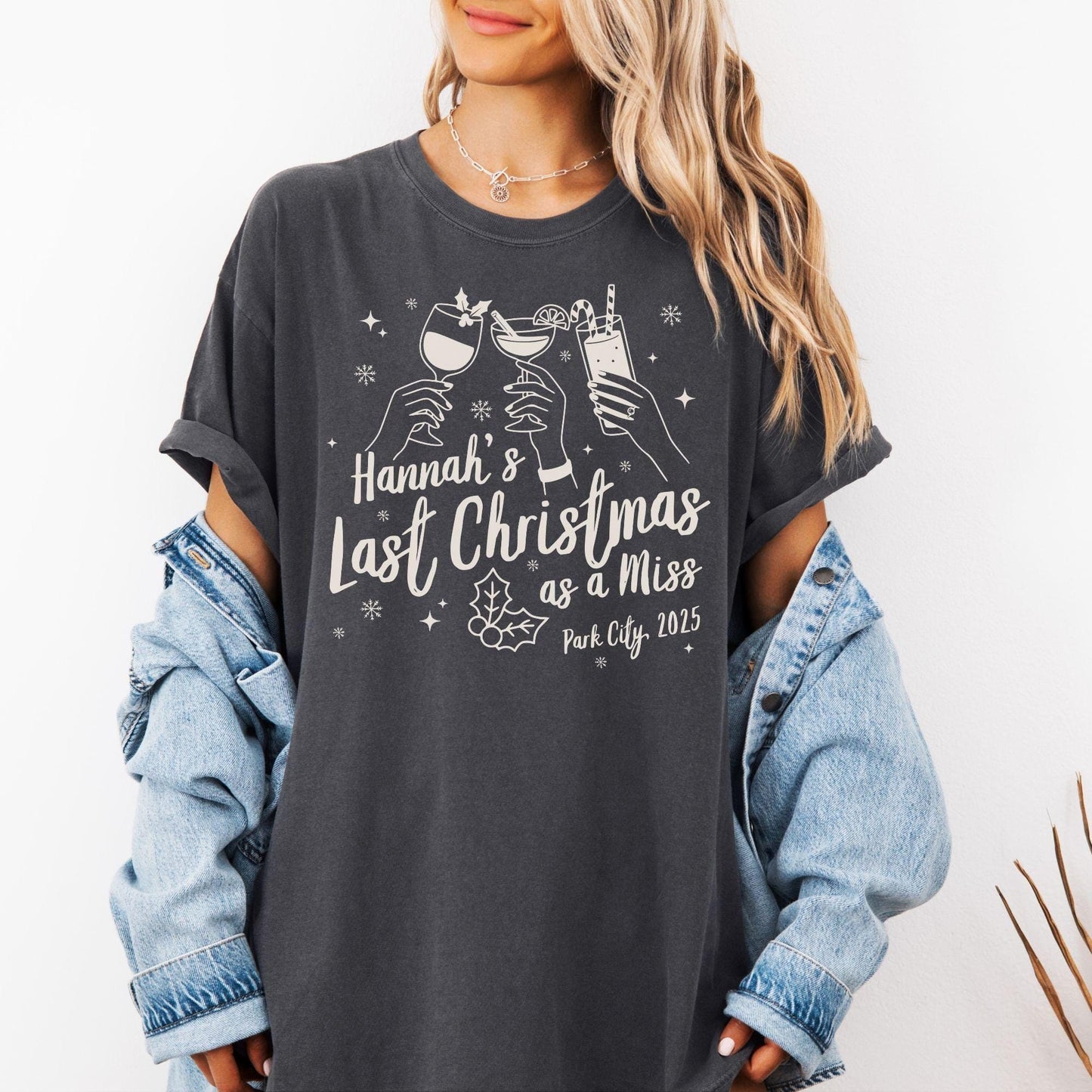 Custom Christmas Bachelorette Comfort Colors Shirt, Personalized Bridal Party Tees, Trendy Bach, Winter Bach Party Gift, Bridesmaid Proposal