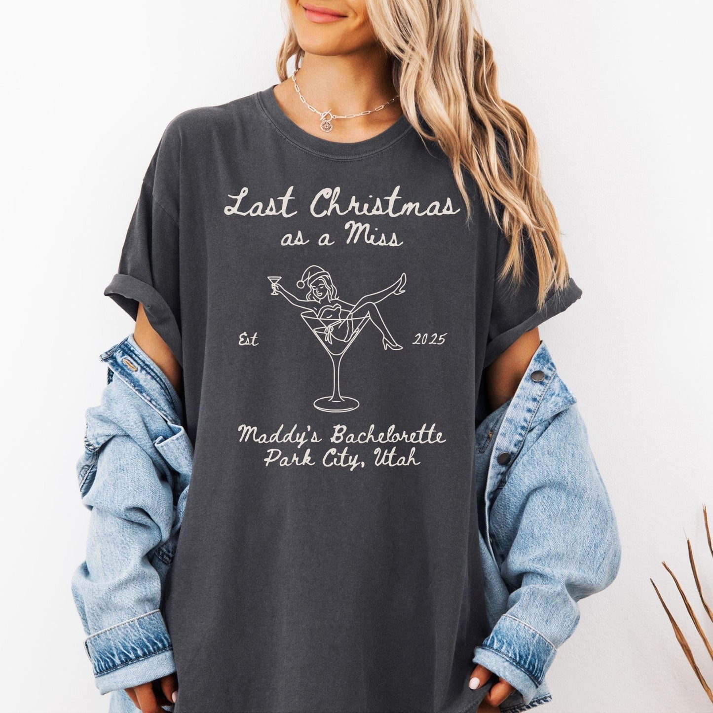 Custom Christmas Bachelorette Comfort Colors Shirt, Personalized Bridal Party Tees, Trendy Bach, Winter Bach Party Gift, Bridesmaid Proposal