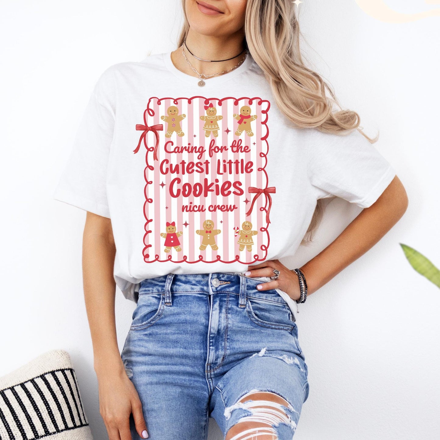 Christmas NICU Shirt, Neonatal ICU T-Shirt, NICU Crew Christmas Shirt, Cute Gingerbread Nurse Tee, Nicu Nurse Gifts, Xmas Nicu Rn Tee