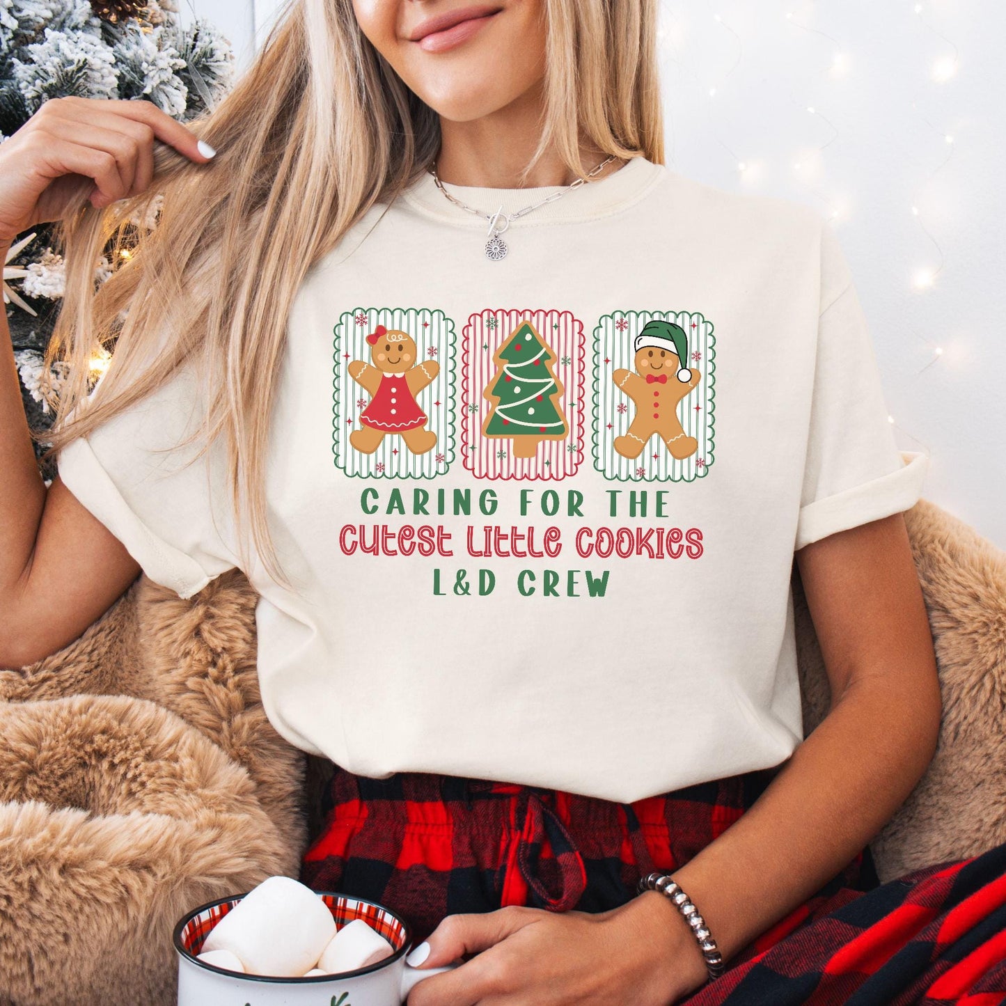 Christmas Labor And Delivery Nurse Comfort Colors Shirt, L&D Nurse Christmas T-Shirt, OB Nurse Christmas Gift, Matching Labor Nurse Tees