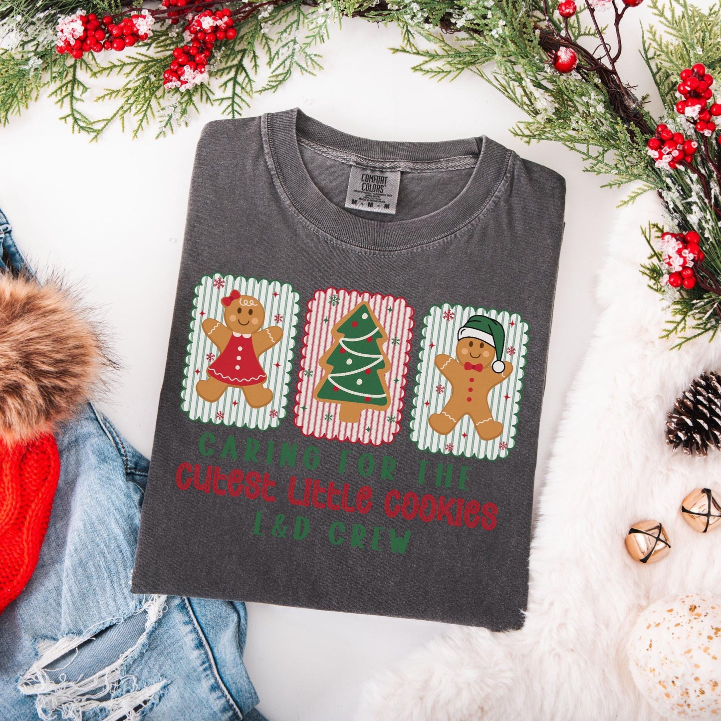 Christmas Labor And Delivery Nurse Comfort Colors Shirt, L&D Nurse Christmas T-Shirt, OB Nurse Christmas Gift, Matching Labor Nurse Tees