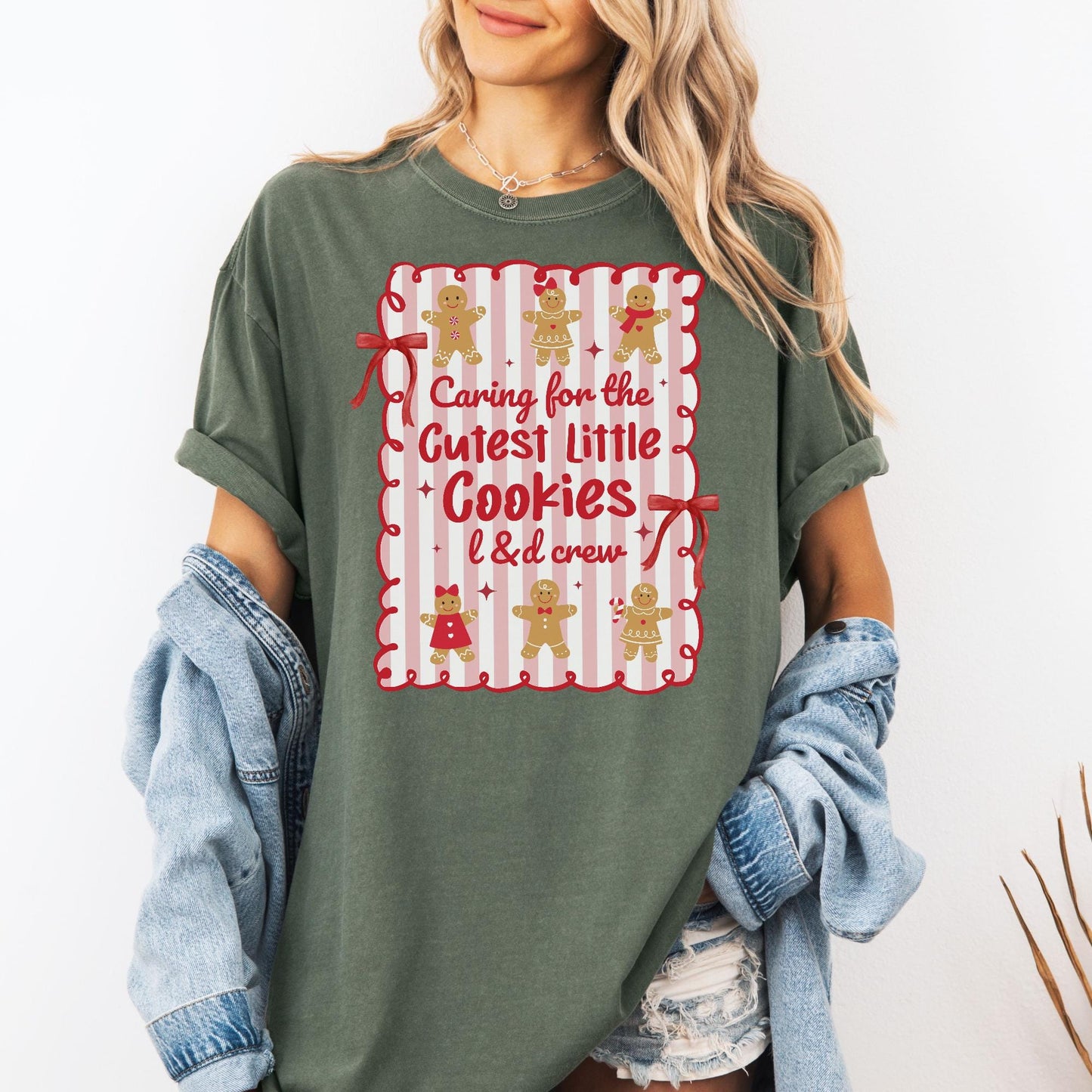 Christmas Labor And Delivery Nurse Comfort Colors Shirt, L&D Nurse Christmas T-Shirt, OB Nurse Christmas Gift, Matching Labor Nurse Tees