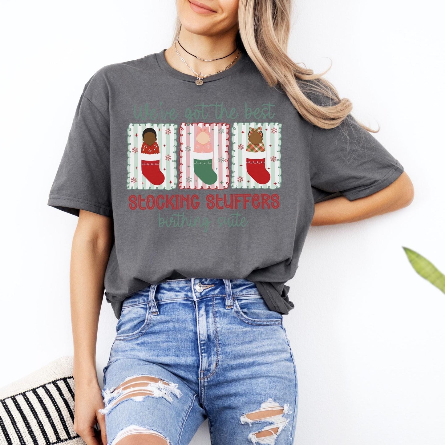 Christmas Birthing Suite Nurse Midwife Shirt, L&D Nurse Christmas T-Shirt, OB Nurse Christmas Gift, Matching Labor Nurse Tees, Midwife Shirt