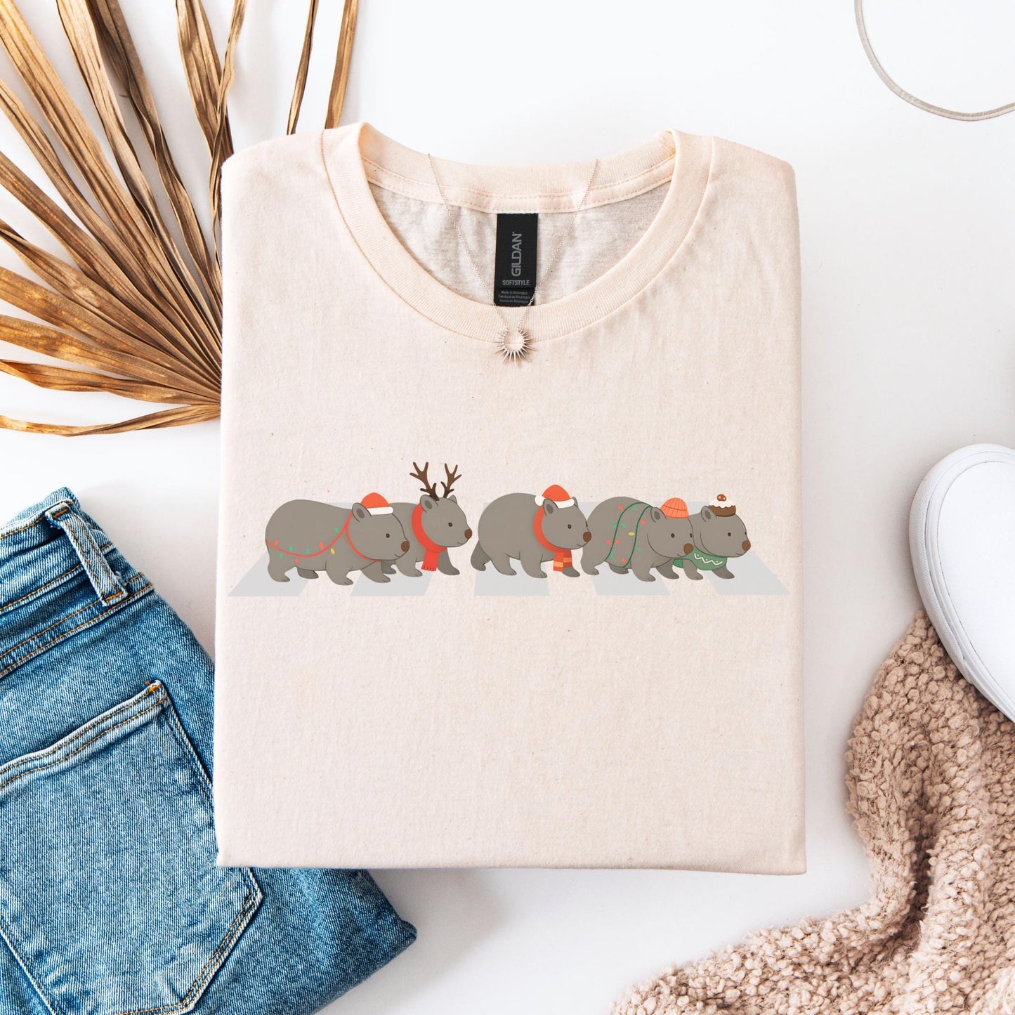 Wombat Christmas Shirt | Australian Animals Tee | Matching Family Aussie Xmas T-Shirts | Funny Kids & Expat Holiday Gifts | Christmas Shirt
