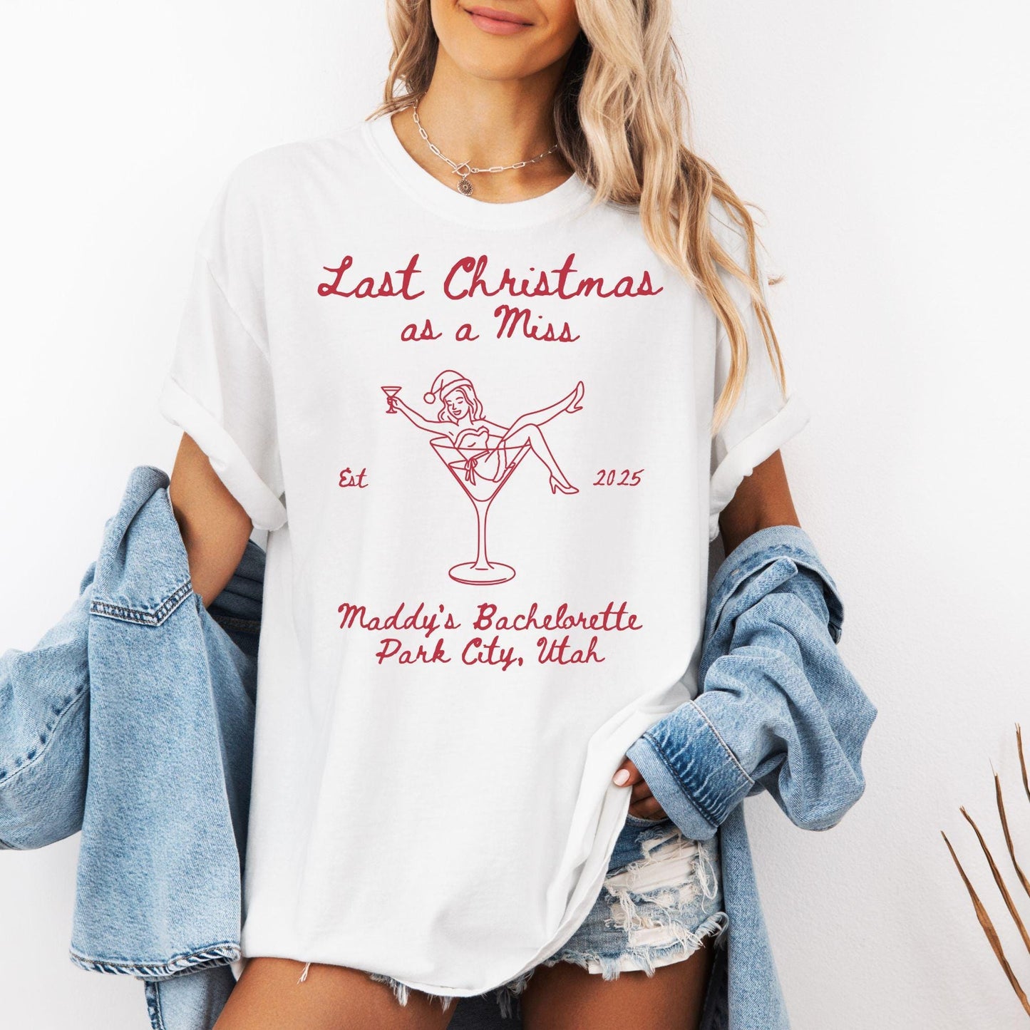 Custom Christmas Bachelorette Comfort Colors Shirt, Personalized Bridal Party Tees, Trendy Bach, Winter Bach Party Gift, Bridesmaid Proposal