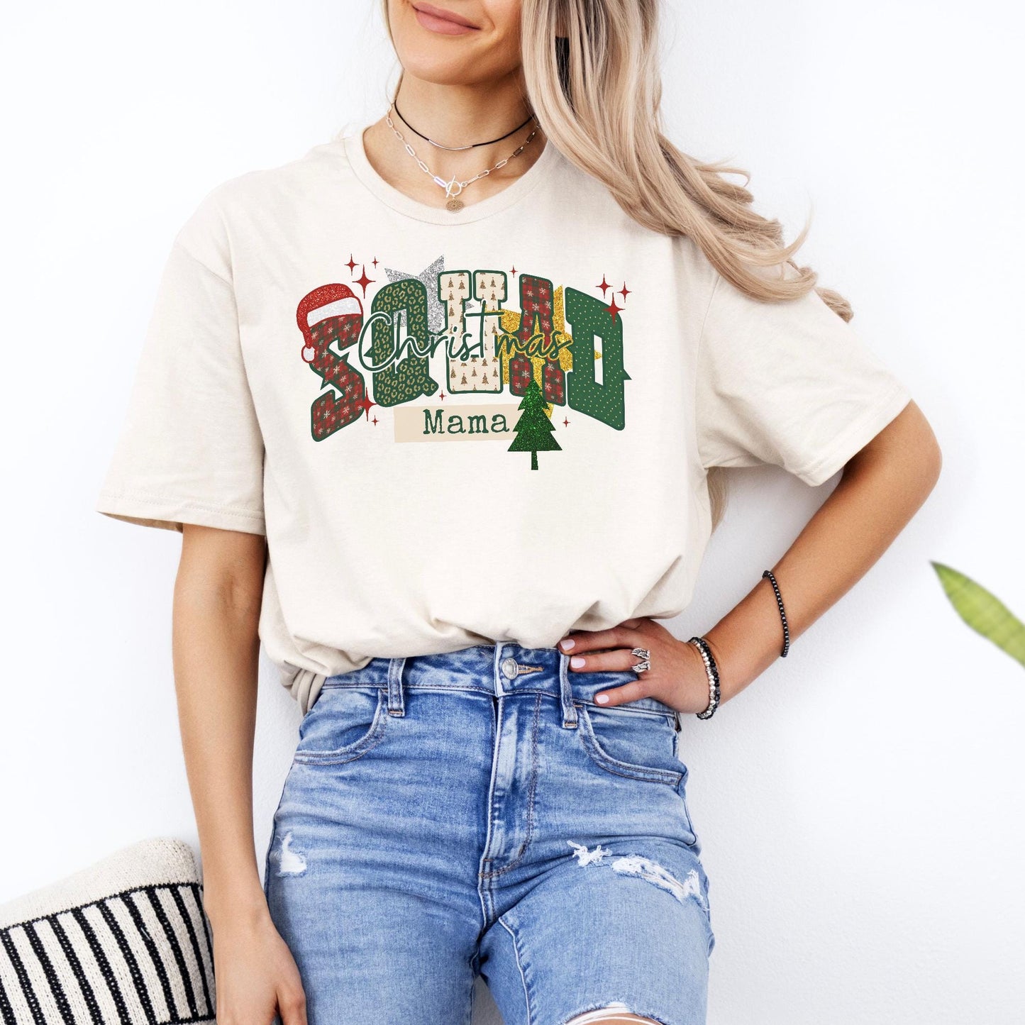 Custom Family Christmas Shirt, Personalized Name Xmas Shirts, Matching Holiday Christmas Tees, Family Christmas TShirt, Trendy Holiday Gift
