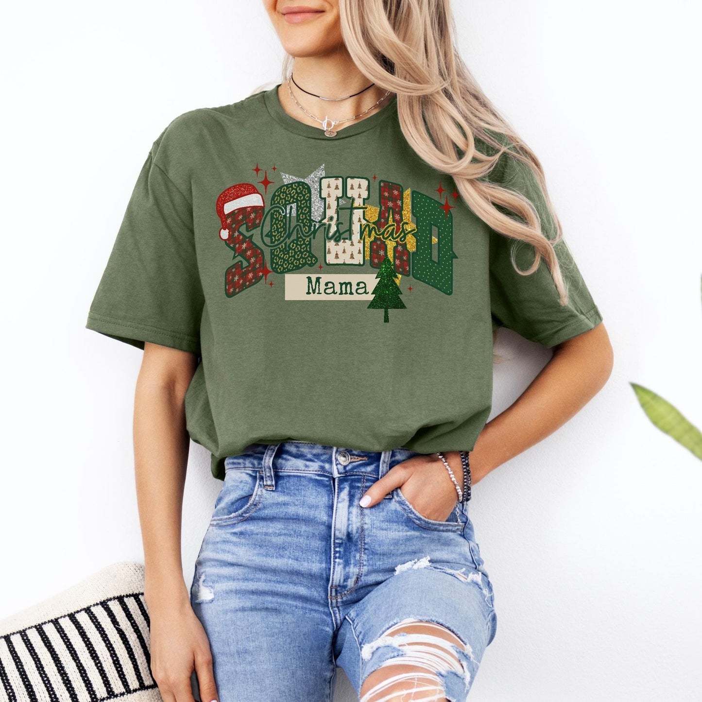 Custom Family Christmas Shirt, Personalized Name Xmas Shirts, Matching Holiday Christmas Tees, Family Christmas TShirt, Trendy Holiday Gift