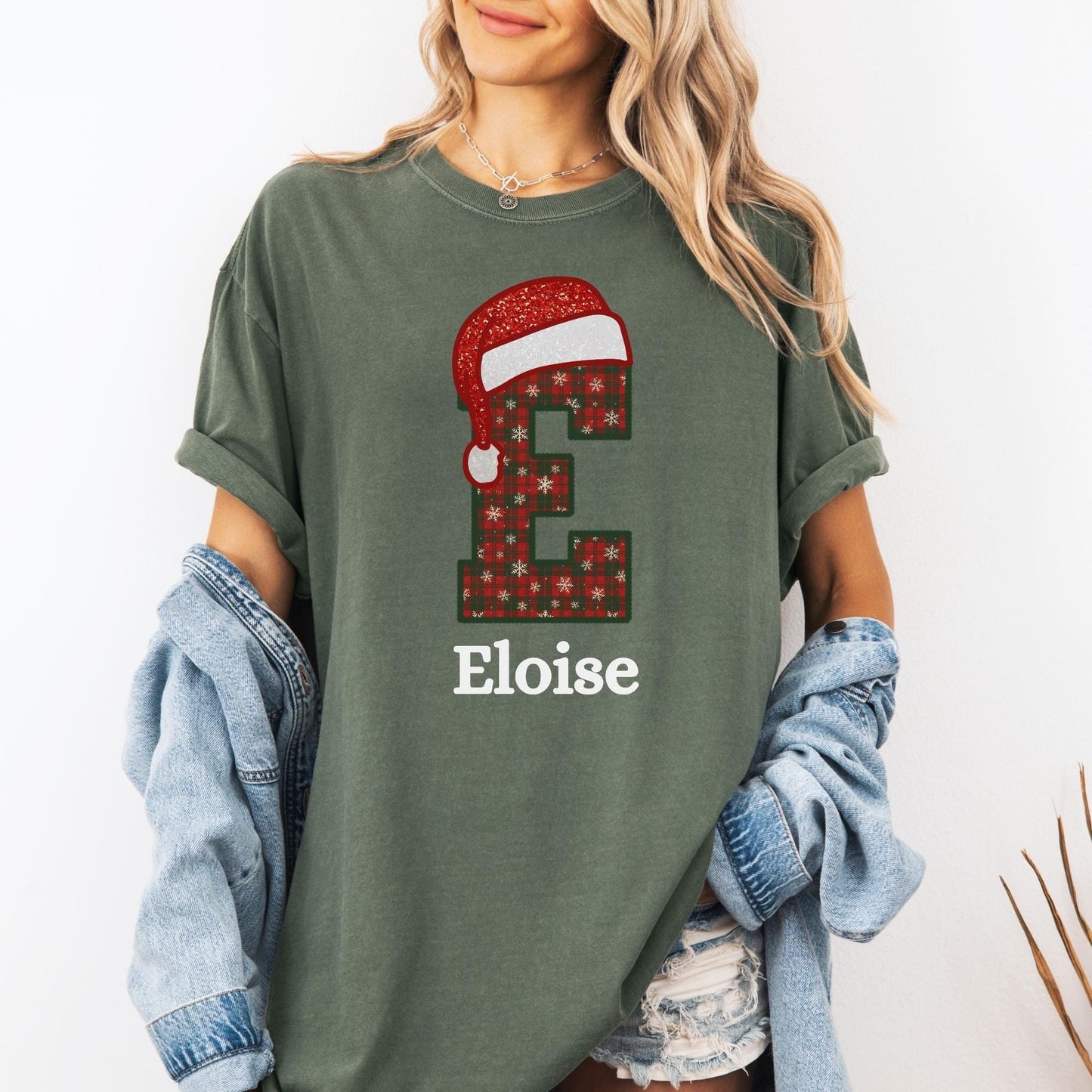 Custom Christmas Family Name Comfort Colors Shirt, Personalized Name Xmas Shirts, Family Christmas Pajamas, Matching Holiday Tees, Xmas Pjs