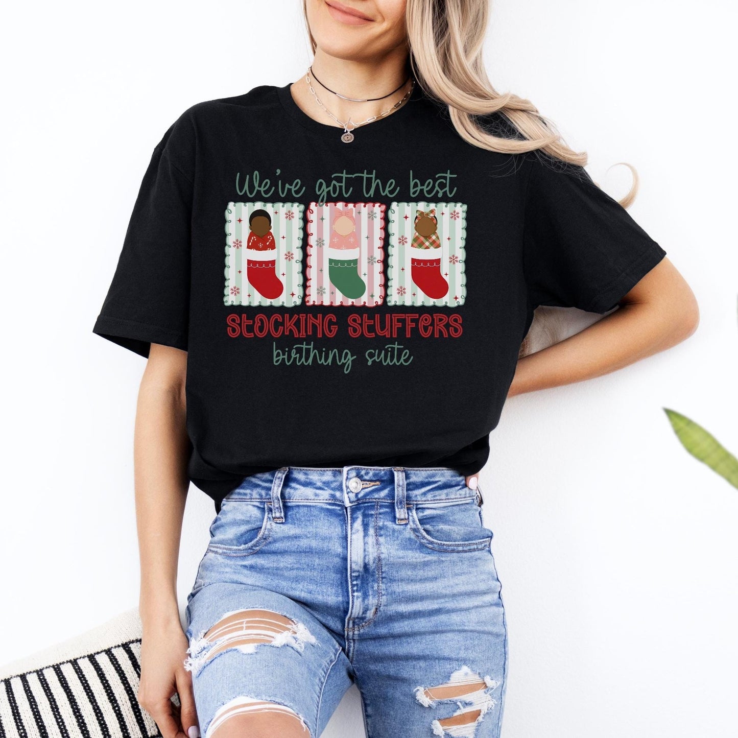 Christmas Birthing Suite Nurse Midwife Shirt, L&D Nurse Christmas T-Shirt, OB Nurse Christmas Gift, Matching Labor Nurse Tees, Midwife Shirt