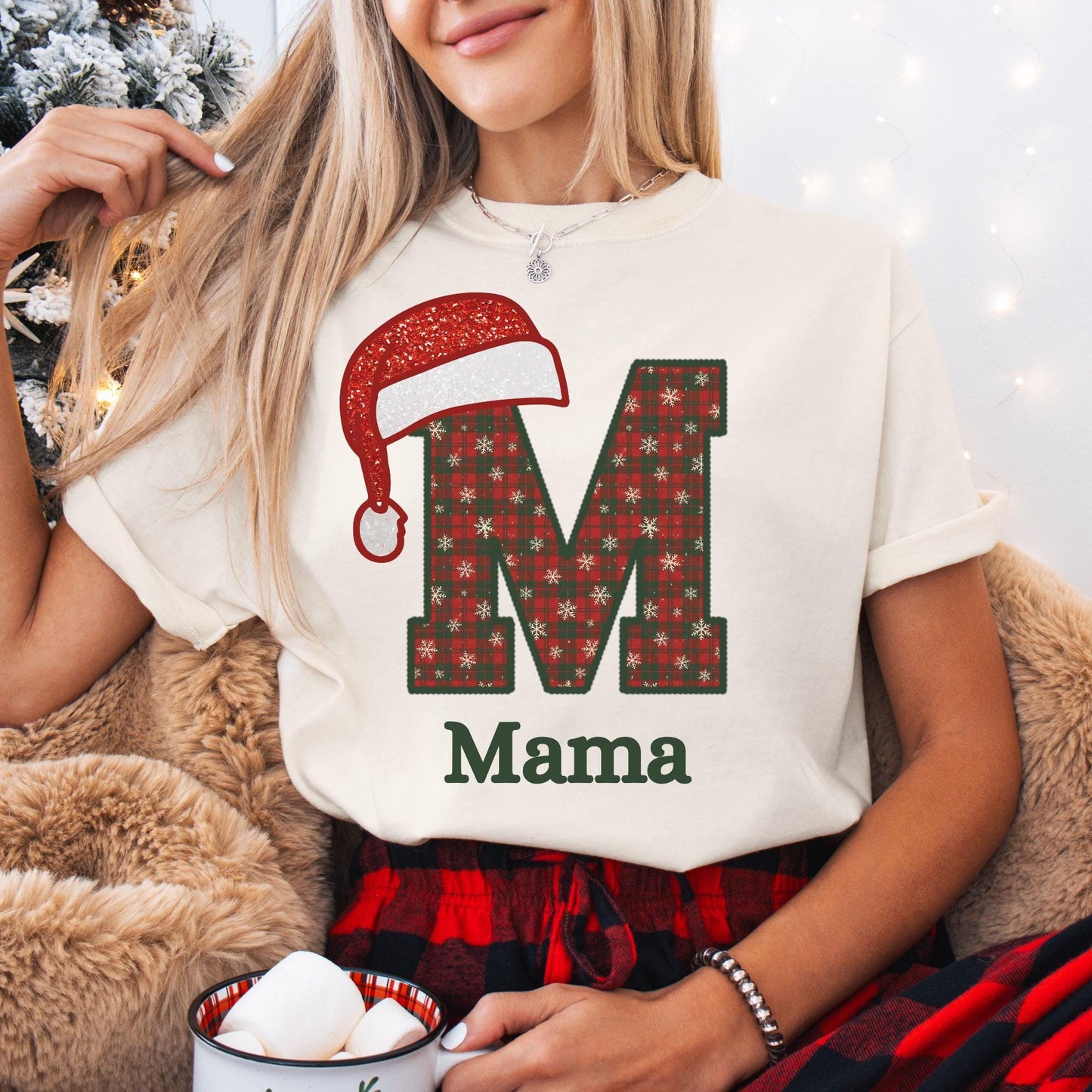 Custom Christmas Family Name Comfort Colors Shirt, Personalized Name Xmas Shirts, Family Christmas Pajamas, Matching Holiday Tees, Xmas Pjs