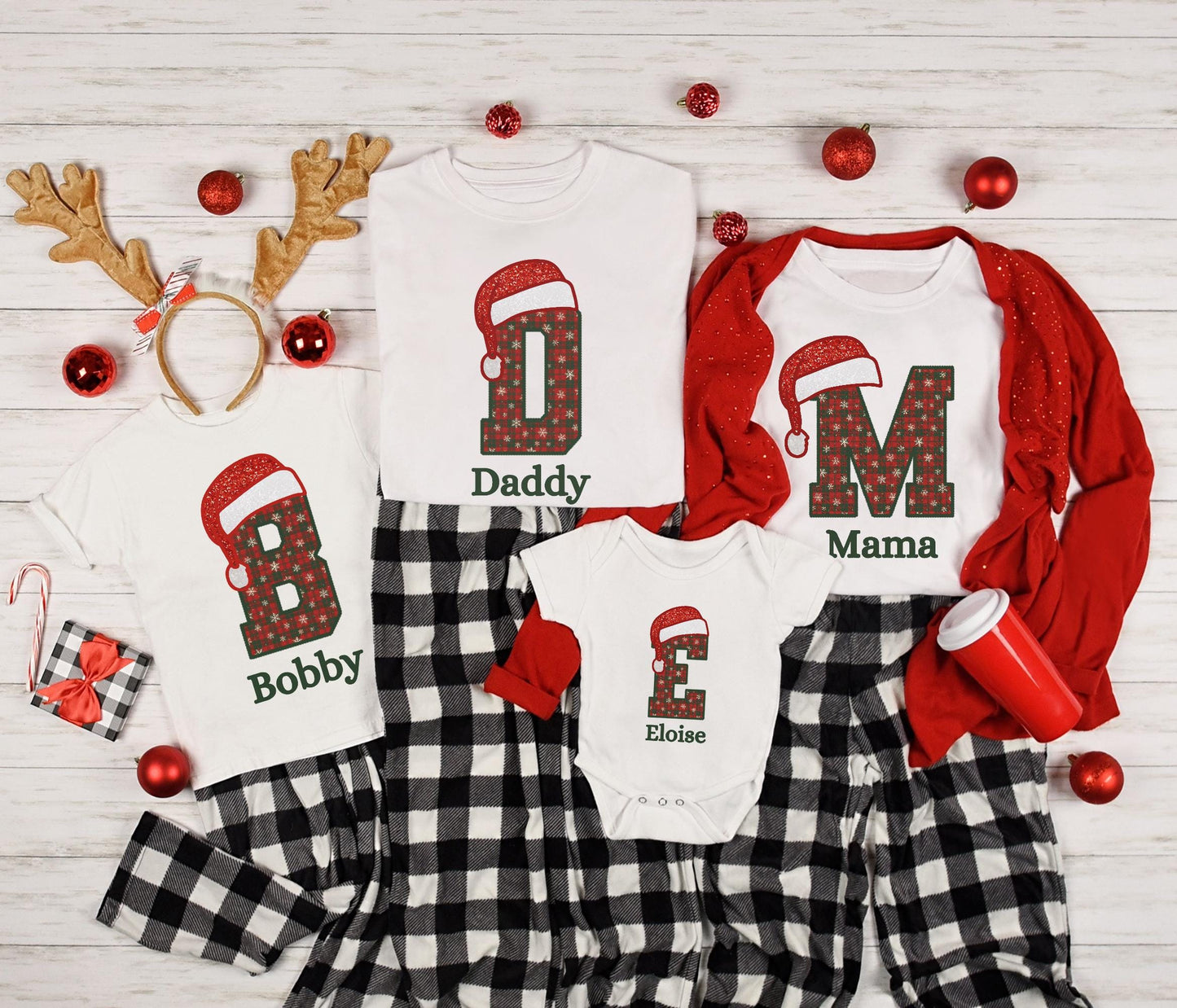 Custom Family Christmas Shirt, Personalized Name Xmas Shirts, Matching Holiday Christmas Tees, Family Christmas TShirt, Trendy Holiday Gift