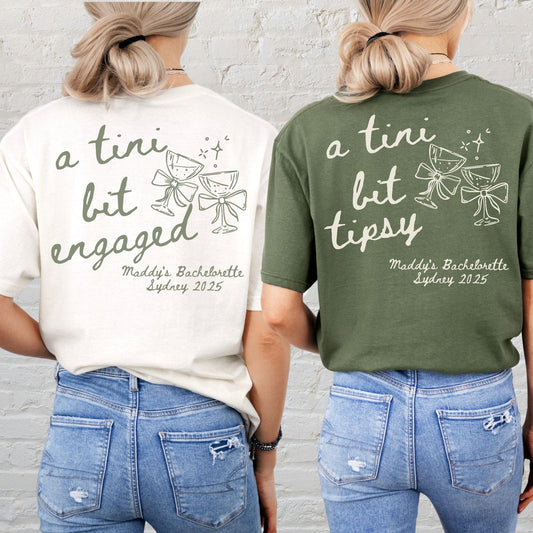 Martini Bachelorette Shirts | Custom Bride & Crew Matching Tees