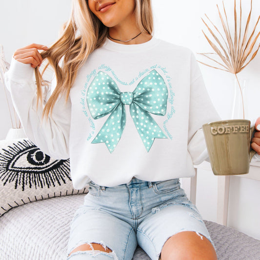 Allergy Awareness Bow Sweatshirt | CMPA & Food Allergy Jumper for Mums