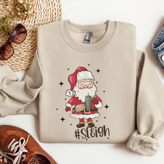 Funny Santa Christmas sweatshirt, christmas sweater, retro christmas sweatshirt, cute christmas pullover, holiday sweater, xmas tee