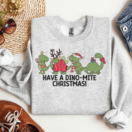 Dinosaur Christmas sweatshirt, trendy christmas sweater, T-rex Christmas Shirt, Boys Christmas Outfit, dinosaur christmas, Tree Rex Shirt
