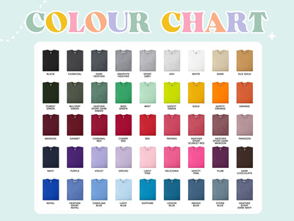 the color chart for a polo shirt
