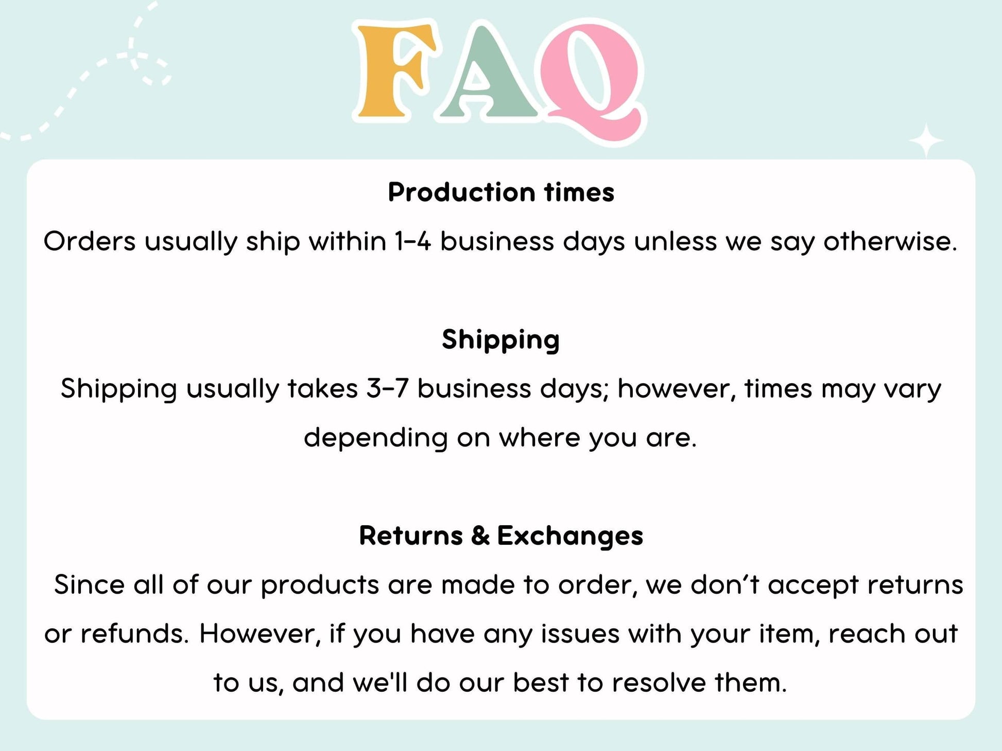 a poster with the words faq written on it
