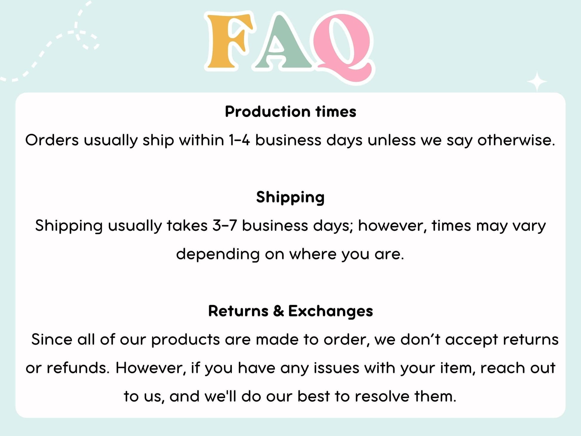 a poster with the words faq written on it