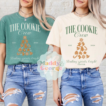 Custom The Cookie Crew Comfort Colors® Shirt, Christmas Baking Shirts, Matching Family Christmas Shirts, Cookie Baking Crew Tees, Xmas Gift