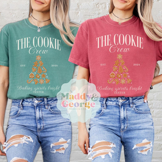 Custom The Cookie Crew Comfort Colors® Shirt, Christmas Baking Shirts, Matching Family Christmas Shirts, Cookie Baking Crew Tees, Xmas Gift