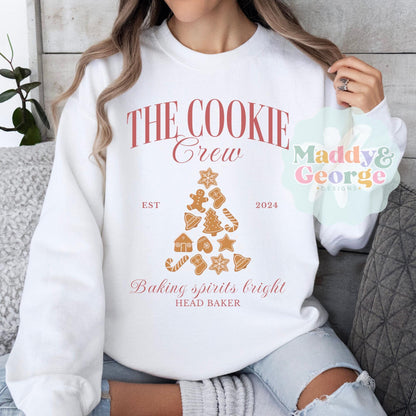 Custom The Cookie Crew Sweatshirt, Christmas Baking Sweater, Matching Family Christmas Shirts, Cookie Baking Crew Tees, Cookie Lover Gifts,