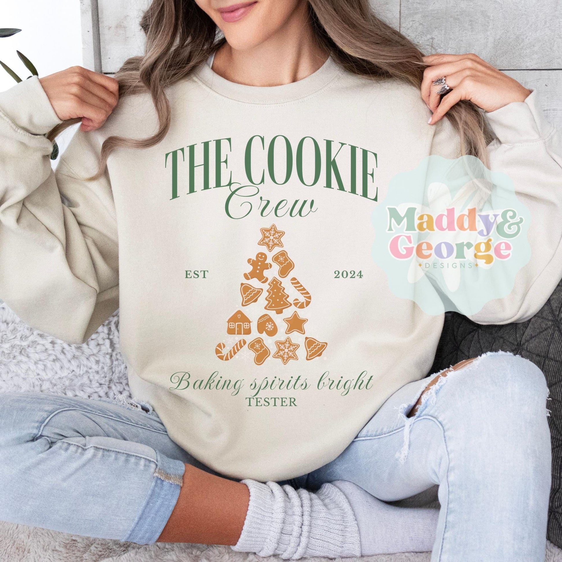 Custom The Cookie Crew Sweatshirt, Christmas Baking Sweater, Matching Family Christmas Shirts, Cookie Baking Crew Tees, Cookie Lover Gifts,