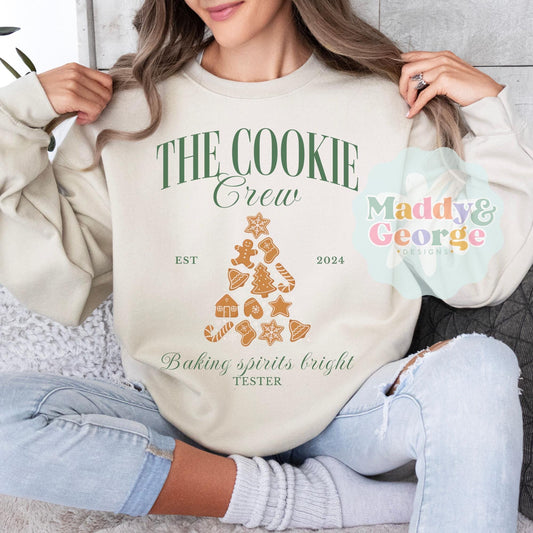 Custom The Cookie Crew Sweatshirt, Christmas Baking Sweater, Matching Family Christmas Shirts, Cookie Baking Crew Tees, Cookie Lover Gifts,