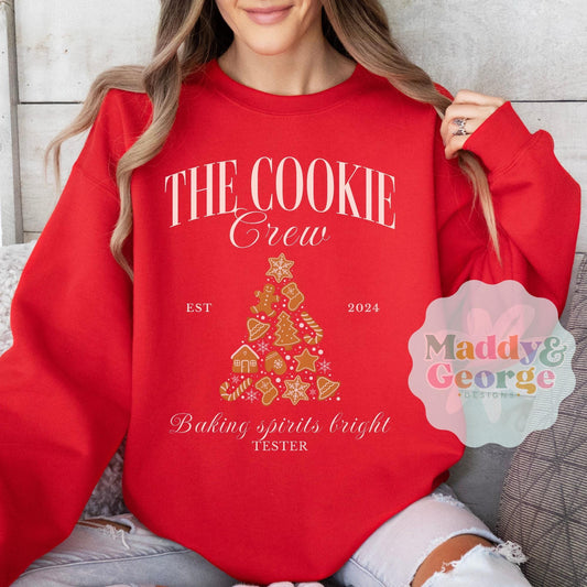 Custom The Cookie Crew Sweatshirt, Christmas Baking Sweater, Matching Family Christmas Shirts, Cookie Baking Crew Tees, Cookie Lover Gifts,