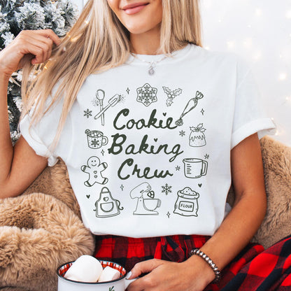 Custom The Cookie Crew Comfort Colors Shirt, Christmas Baking Crew Shirts, Family Christmas Shirt, Matching Family Shirts, Gift for Baker,